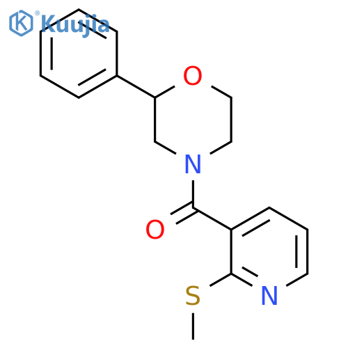 4-2-(methylsulfanyl)pyridine-3-carbonyl-2-phenylmorpholine structure