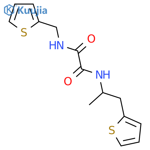 N'-(thiophen-2-yl)methyl-N-1-(thiophen-2-yl)propan-2-ylethanediamide structure