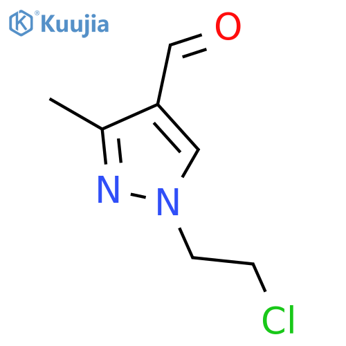 1-(2-Chloroethyl)-3-methyl-1H-pyrazole-4-carbaldehyde structure