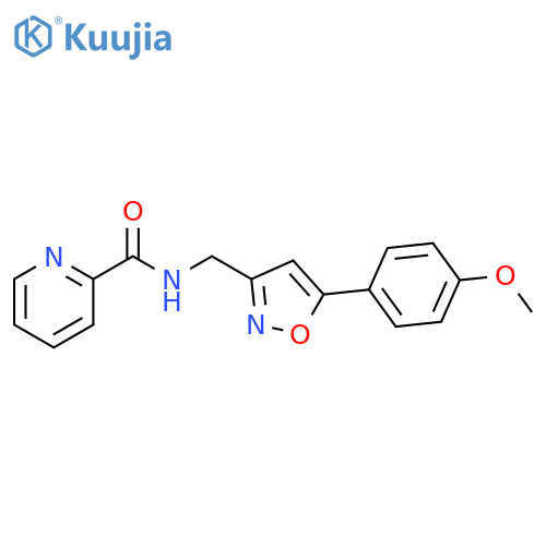 N-{[5-(4-methoxyphenyl)-1,2-oxazol-3-yl]methyl}pyridine-2-carboxamide structure