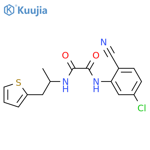 N'-(5-chloro-2-cyanophenyl)-N-1-(thiophen-2-yl)propan-2-ylethanediamide structure