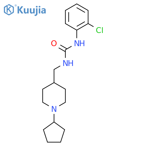 3-(2-chlorophenyl)-1-(1-cyclopentylpiperidin-4-yl)methylurea structure