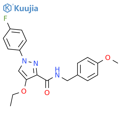 4-ethoxy-1-(4-fluorophenyl)-N-[(4-methoxyphenyl)methyl]-1H-pyrazole-3-carboxamide structure