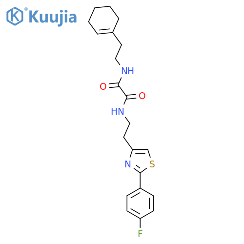 N'-2-(cyclohex-1-en-1-yl)ethyl-N-{2-2-(4-fluorophenyl)-1,3-thiazol-4-ylethyl}ethanediamide structure