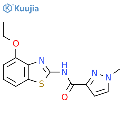 N-(4-ethoxy-1,3-benzothiazol-2-yl)-1-methyl-1H-pyrazole-3-carboxamide structure