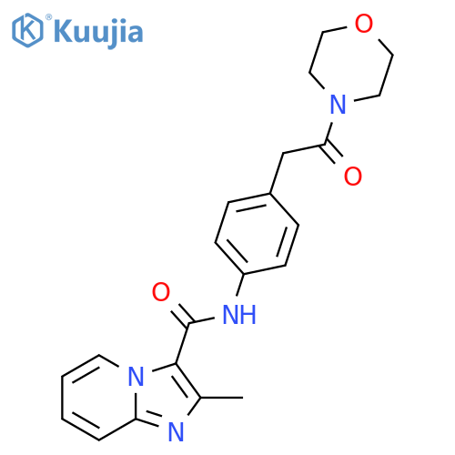2-methyl-N-{4-[2-(morpholin-4-yl)-2-oxoethyl]phenyl}imidazo[1,2-a]pyridine-3-carboxamide structure