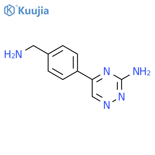 5-4-(aminomethyl)phenyl-1,2,4-triazin-3-amine structure