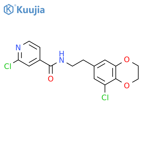 2-Chloro-N-[2-(8-chloro-2,3-dihydro-1,4-benzodioxin-6-YL)ethyl]pyridine-4-carboxamide structure