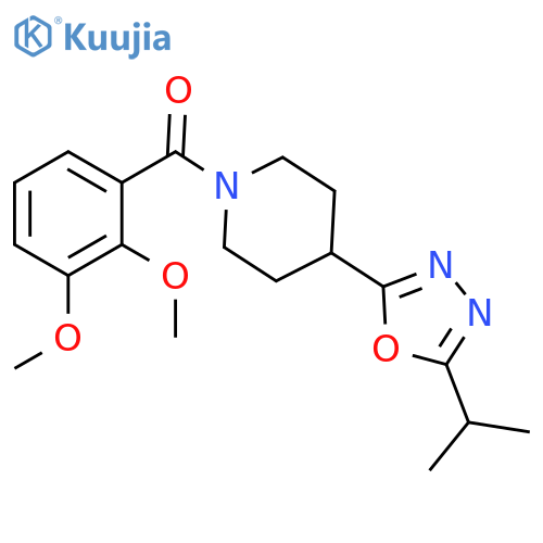 1-(2,3-dimethoxybenzoyl)-4-[5-(propan-2-yl)-1,3,4-oxadiazol-2-yl]piperidine structure