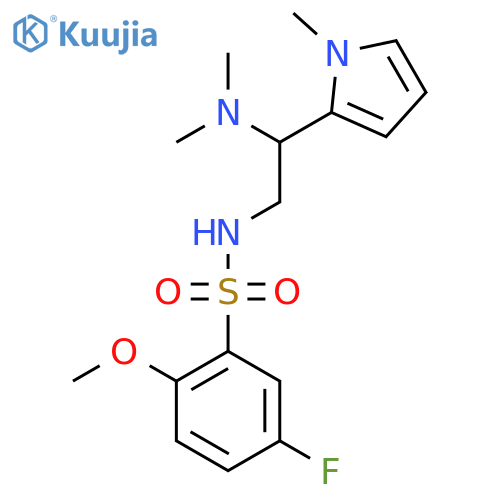 N-2-(dimethylamino)-2-(1-methyl-1H-pyrrol-2-yl)ethyl-5-fluoro-2-methoxybenzene-1-sulfonamide structure