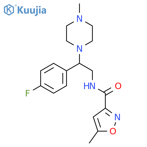 N-2-(4-fluorophenyl)-2-(4-methylpiperazin-1-yl)ethyl-5-methyl-1,2-oxazole-3-carboxamide structure