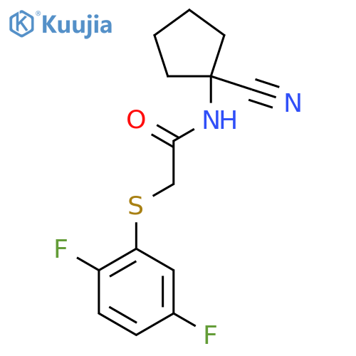 N-(1-cyanocyclopentyl)-2-(2,5-difluorophenyl)sulfanylacetamide structure