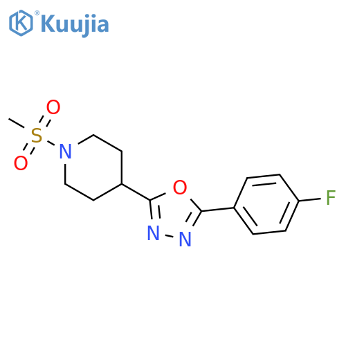 4-5-(4-fluorophenyl)-1,3,4-oxadiazol-2-yl-1-methanesulfonylpiperidine structure