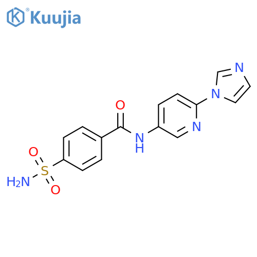 N-6-(1H-imidazol-1-yl)pyridin-3-yl-4-sulfamoylbenzamide structure