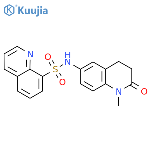 N-(1-methyl-2-oxo-1,2,3,4-tetrahydroquinolin-6-yl)quinoline-8-sulfonamide structure