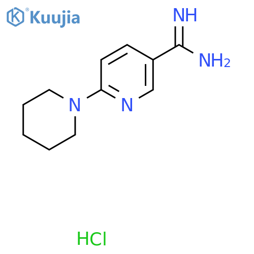 6-(Piperidin-1-yl)pyridine-3-carboximidamide hydrochloride structure