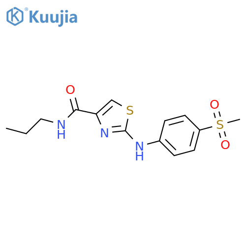 2-(4-methanesulfonylphenyl)amino-N-propyl-1,3-thiazole-4-carboxamide structure