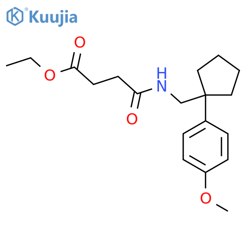 ethyl 3-({[1-(4-methoxyphenyl)cyclopentyl]methyl}carbamoyl)propanoate structure