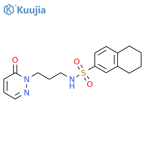 N-[3-(6-oxo-1,6-dihydropyridazin-1-yl)propyl]-5,6,7,8-tetrahydronaphthalene-2-sulfonamide structure