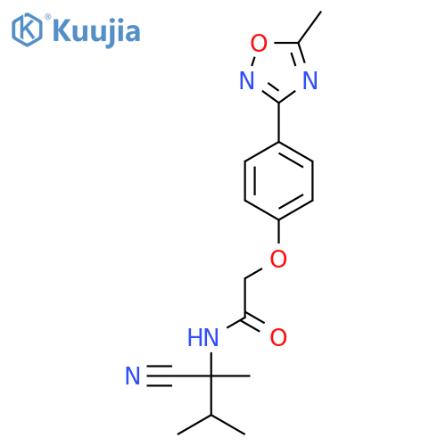 N-(1-cyano-1,2-dimethylpropyl)-2-[4-(5-methyl-1,2,4-oxadiazol-3-yl)phenoxy]acetamide structure