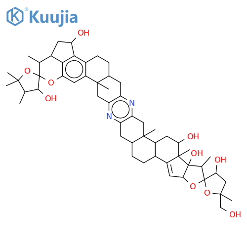 5''-(hydroxymethyl)-1',4,5,5,5'',9a',13',20a',22a'-nonamethyl-3a',4,4'',4b',5,5',5'',6',6a',7',9',9a',13',13a',14',15',16',17',17a',18',20',20a',20b',21',22',22a'-hexacosahydro-3H,3''H-dispiro[furan-2,12'-[3,11]dioxa[8,19]diazacyclopenta[de]pentaleno[2',1 structure