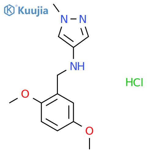 N-(2,5-Dimethoxyphenyl)methyl-1-methyl-1H-pyrazol-4-amine Hydrochloride structure