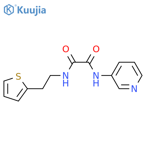 N'-(pyridin-3-yl)-N-2-(thiophen-2-yl)ethylethanediamide structure