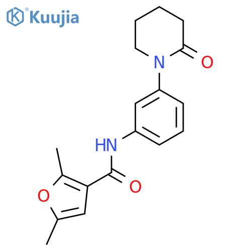 2,5-dimethyl-N-3-(2-oxopiperidin-1-yl)phenylfuran-3-carboxamide structure