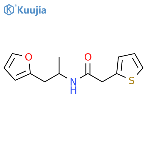 N-1-(furan-2-yl)propan-2-yl-2-(thiophen-2-yl)acetamide structure