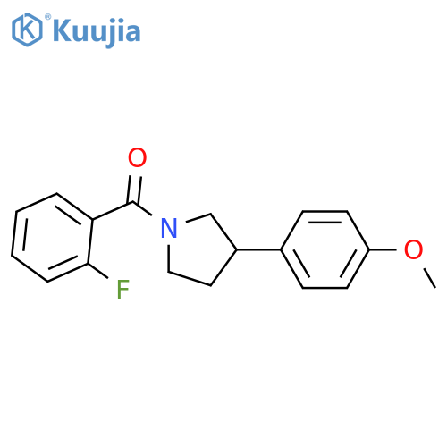 1-(2-fluorobenzoyl)-3-(4-methoxyphenyl)pyrrolidine structure