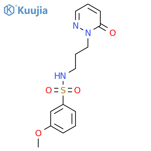 3-methoxy-N-3-(6-oxo-1,6-dihydropyridazin-1-yl)propylbenzene-1-sulfonamide structure