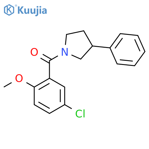 1-(5-chloro-2-methoxybenzoyl)-3-phenylpyrrolidine structure