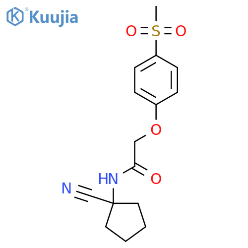 N-(1-cyanocyclopentyl)-2-(4-methanesulfonylphenoxy)acetamide structure