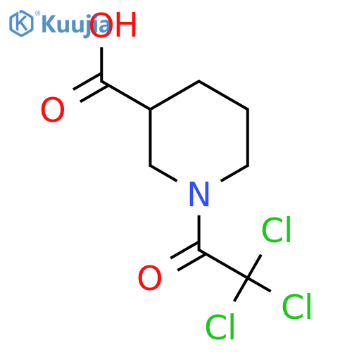 1-(2,2,2-Trichloroacetyl)-3-piperidine-carboxylic acid structure
