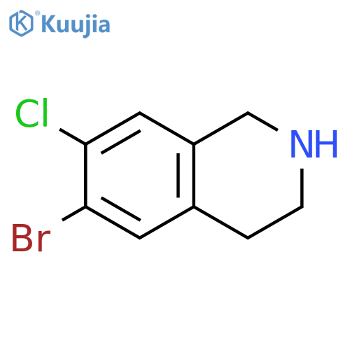 Isoquinoline, 6-bromo-7-chloro-1,2,3,4-tetrahydro- structure
