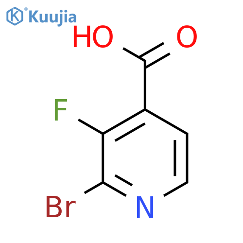2-Bromo-3-fluoroisonicotinic acid structure