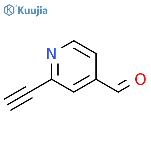2-ethynylpyridine-4-carbaldehyde structure