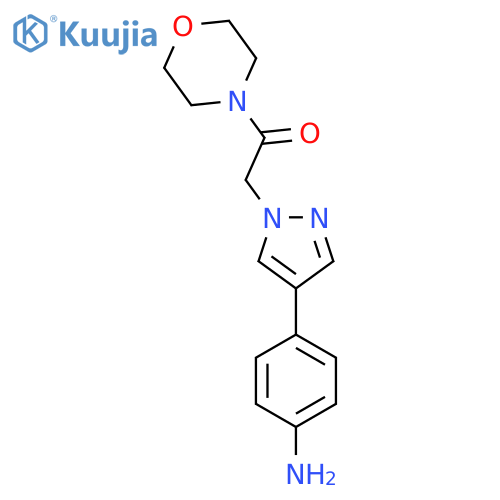 2-(4-(4-Aminophenyl)-1H-pyrazol-1-yl)-1-morpholinoethanone structure