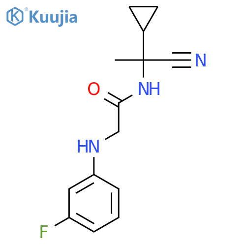 N-(1-cyano-1-cyclopropylethyl)-2-(3-fluorophenyl)aminoacetamide structure