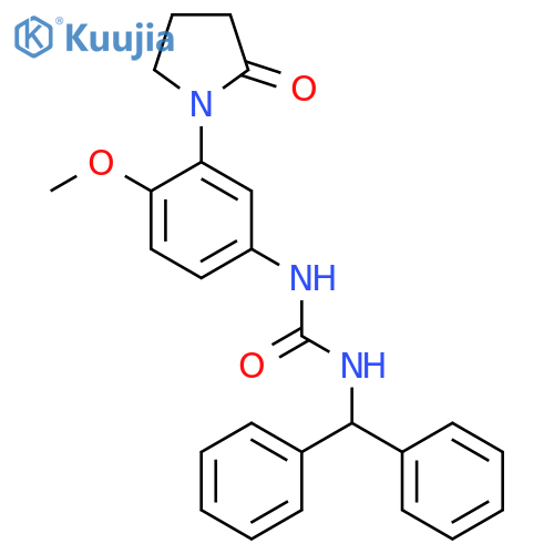 1-(diphenylmethyl)-3-4-methoxy-3-(2-oxopyrrolidin-1-yl)phenylurea structure