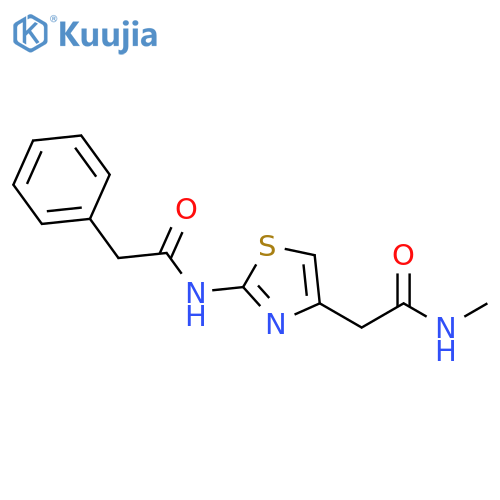 N-methyl-2-2-(2-phenylacetamido)-1,3-thiazol-4-ylacetamide structure