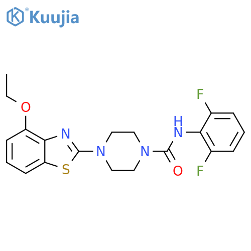 N-(2,6-difluorophenyl)-4-(4-ethoxy-1,3-benzothiazol-2-yl)piperazine-1-carboxamide structure