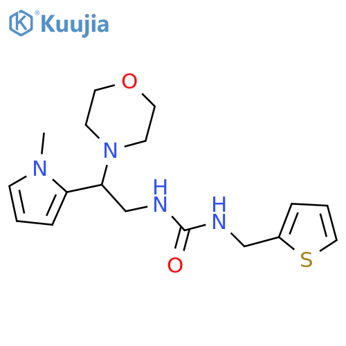 1-[2-(1-methyl-1H-pyrrol-2-yl)-2-(morpholin-4-yl)ethyl]-3-[(thiophen-2-yl)methyl]urea structure