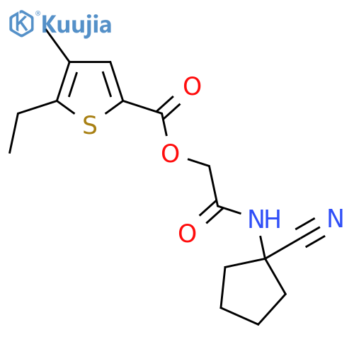 [(1-Cyanocyclopentyl)carbamoyl]methyl 5-ethyl-4-methylthiophene-2-carboxylate structure