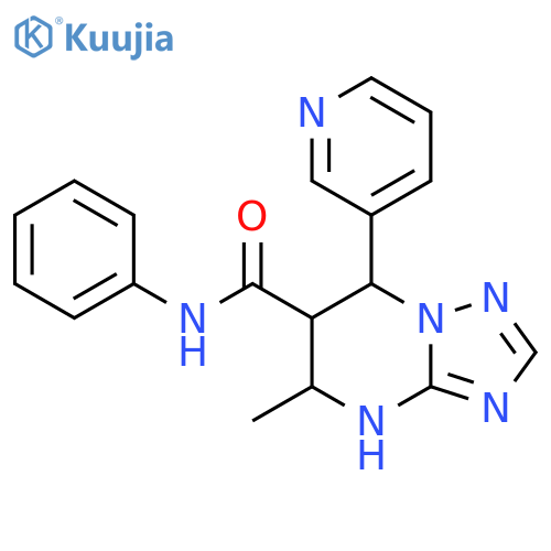 5-methyl-N-phenyl-7-(pyridin-3-yl)-4H,5H,6H,7H-1,2,4triazolo1,5-apyrimidine-6-carboxamide structure