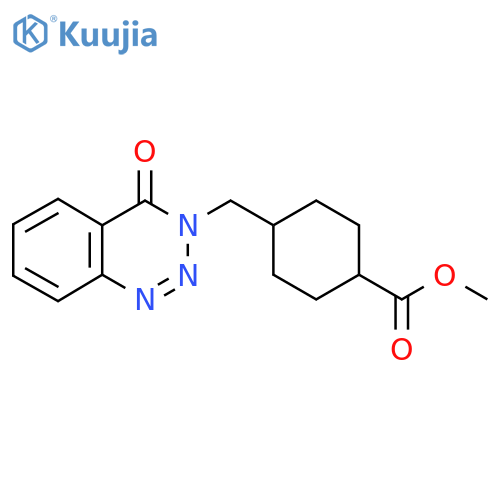 methyl (1r,4r)-4-(4-oxo-3,4-dihydro-1,2,3-benzotriazin-3-yl)methylcyclohexane-1-carboxylate, trans structure