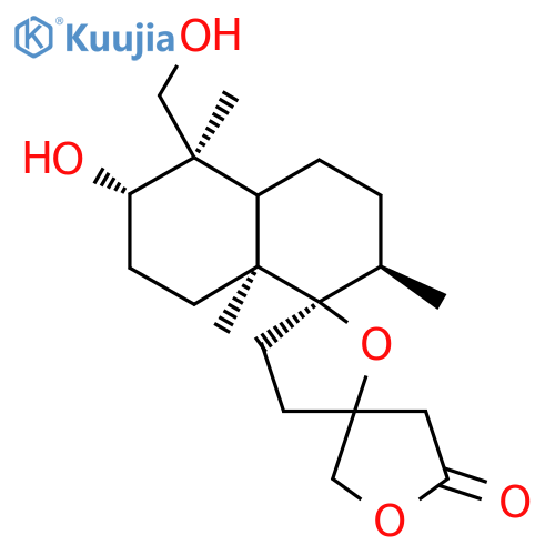 (1R,2R,5R,6S,8aS)-6-hydroxy-5-(hydroxymethyl)-2,5,8a-trimethyl-octahydro-2H-dispiro[naphthalene-1,2':5',3''-bis(oxolane)]-5''-one structure