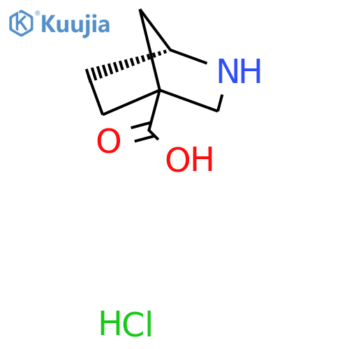 (1R)-2-azabicyclo[2.2.1]heptane-4-carboxylic acid;hydrochloride structure