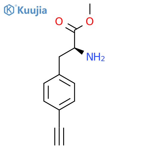 methyl (2S)-2-amino-3-(4-ethynylphenyl)propanoate structure