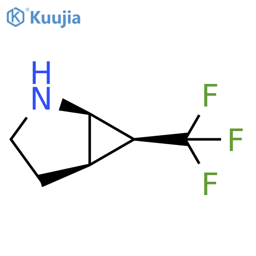 2-Azabicyclo[3.1.0]hexane, 6-(trifluoromethyl)-, (1R,5R,6S)-rel- structure